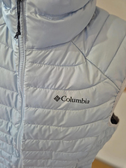 Columbia baby blue insulated bodywarmer women's Large
