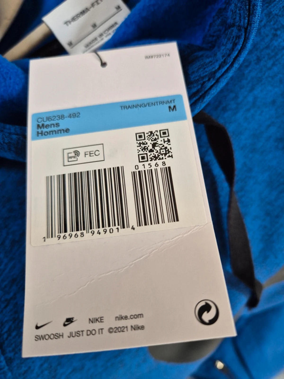 Nike Therma-Fit Blue Pullover Hoddie 💙 UK M new, with tags.