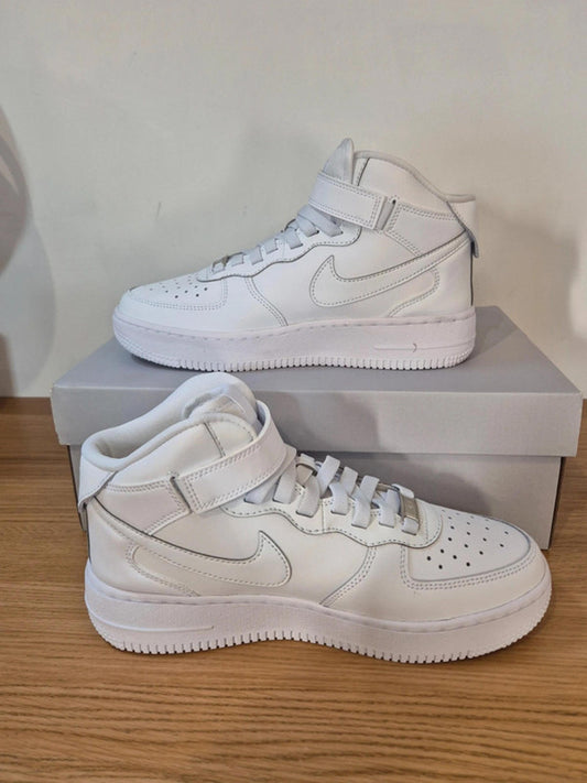 Nike Air Force 1s, triple white mids. UK 5