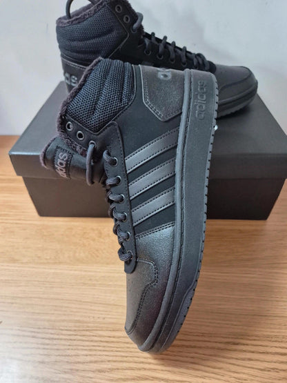 Adidas Hoops Mid all Black UK 9