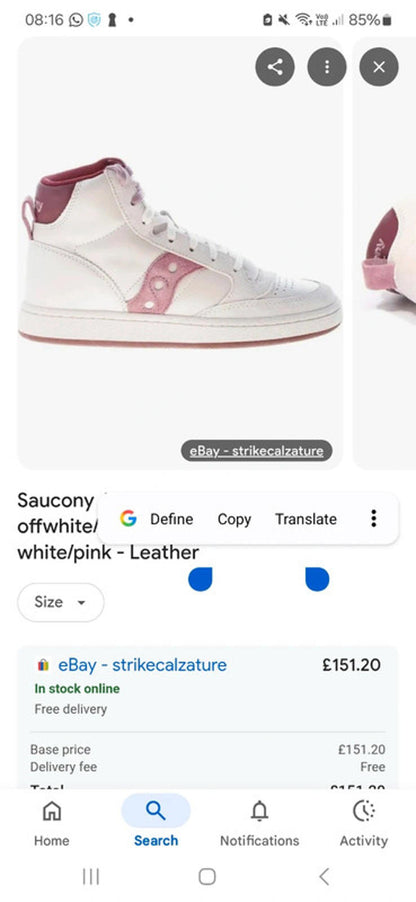 Saucony Jazz Court mids UK 4.5