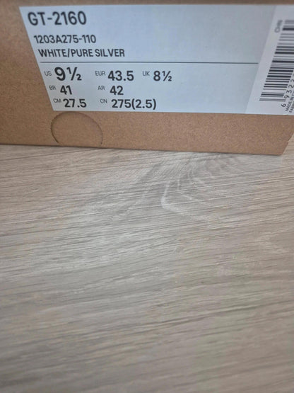 Asics GT-2160 white/Pure Silver UK 8.5 rrp £129.99