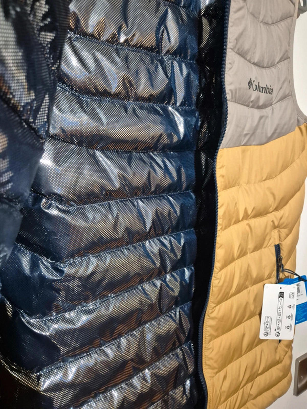 Columbia Omni-Heat Gilet,  Grey/Yellow UK