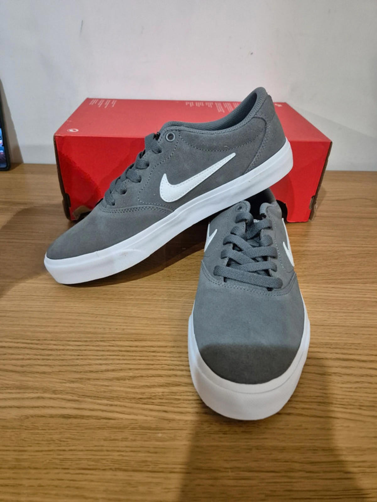 Nike Charge Suede UK 7 Grey - Premium Casual Sneakers
