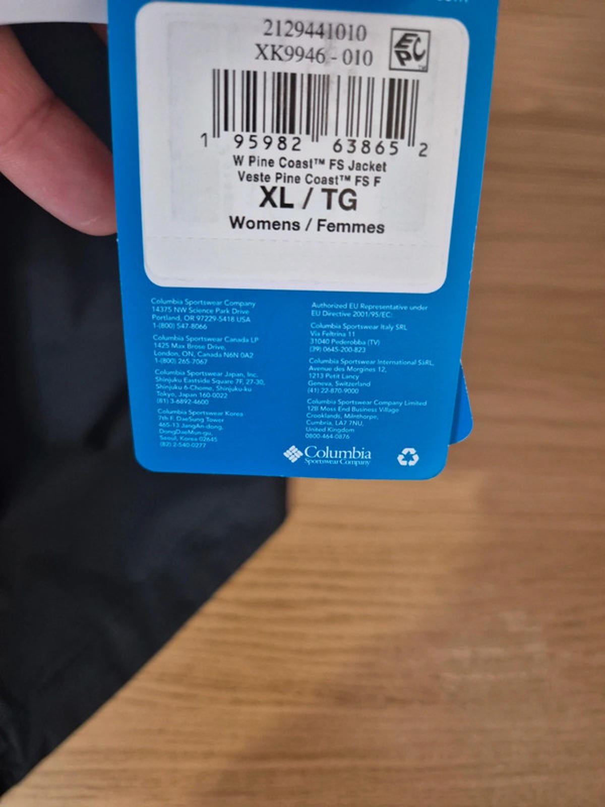 Columbia Women's xl FS longline jacket black rrp £125