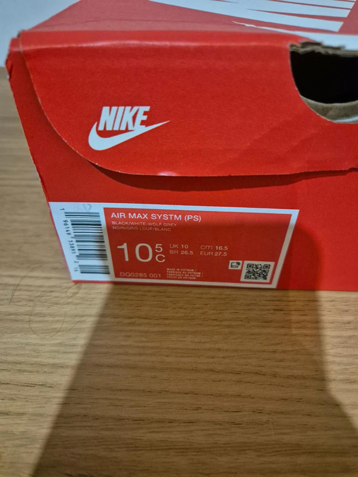 Nike Air Max kids UK 10 Black