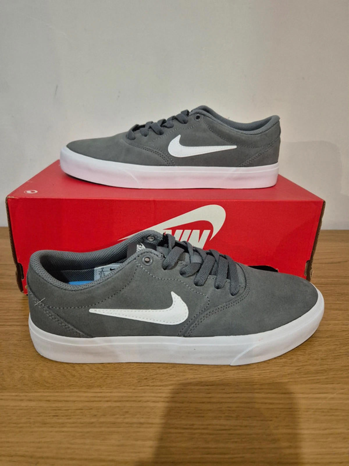Nike Charge Suede UK 7 Grey - Premium Casual Sneakers