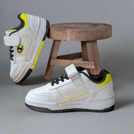 Champion White, with vibrant yellow trim,  UK 1