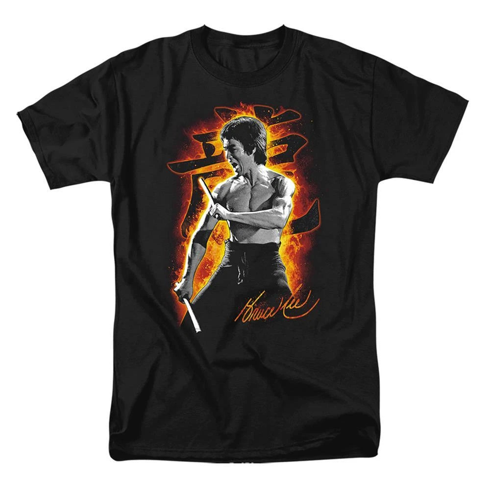 Bruce Lee Attack Mens T-Shirt Black